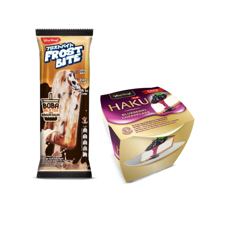 Bundle Glico Wings Frostbite 60mll & Haku Es Krim 110ml
