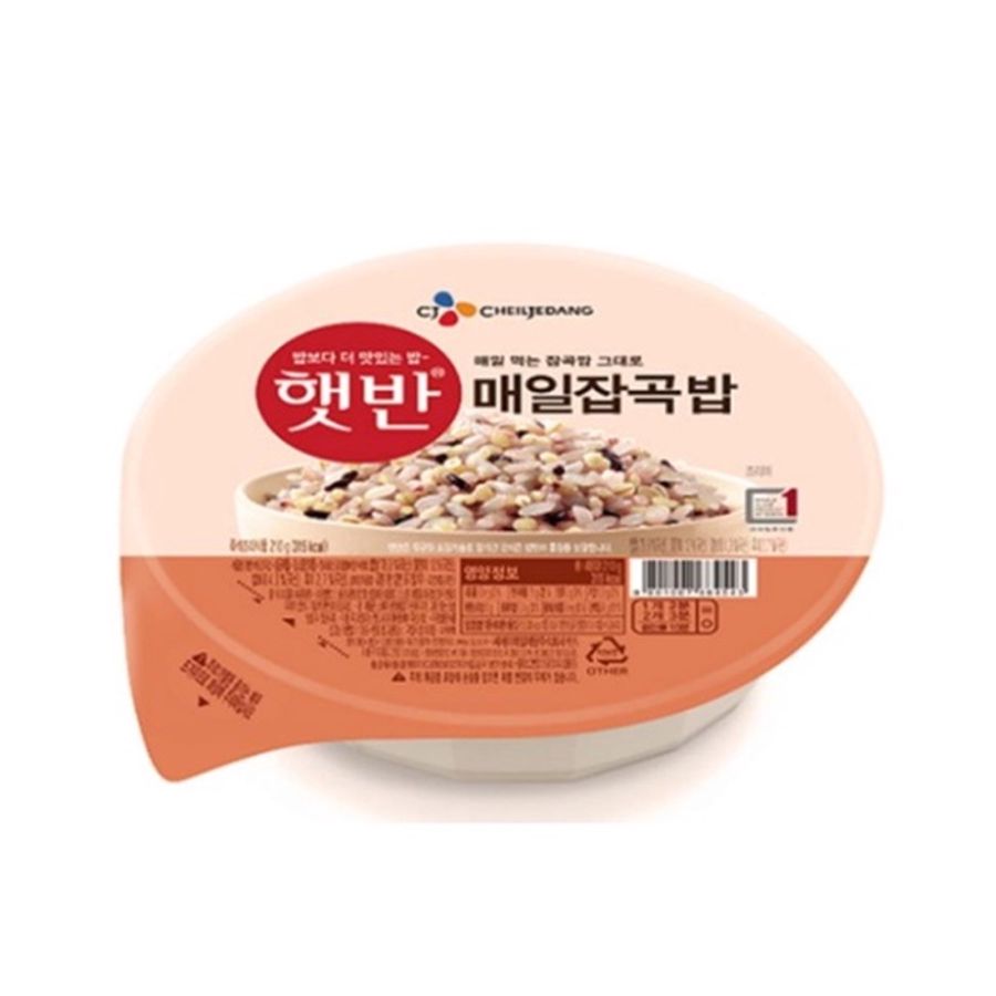 Cj Hetbahn Cooked Multigrain Rice - Nasi Multigrain Instan Korea 210gram