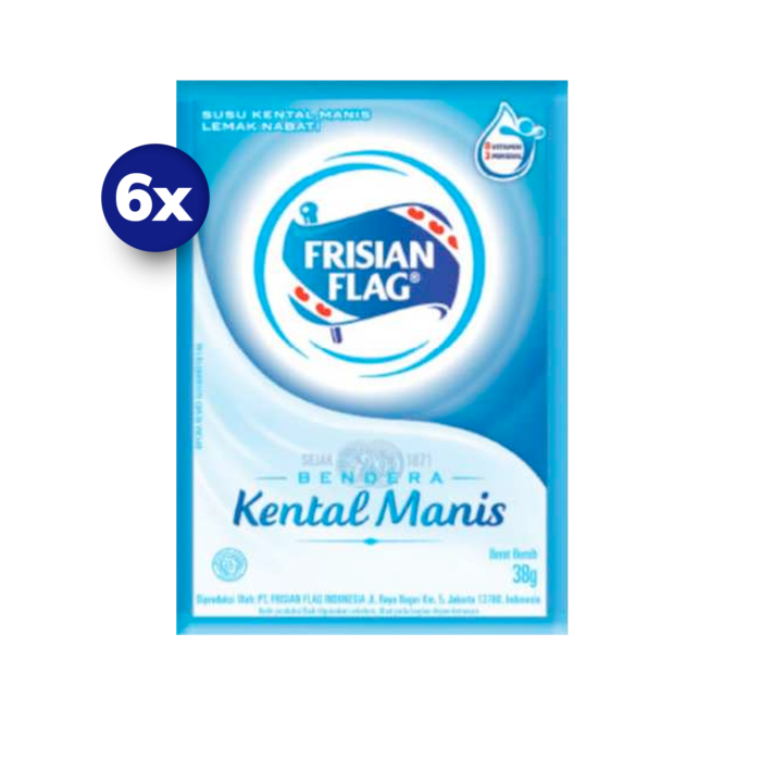 Frisian Flag Bendera Kental Manis 6pcs x 38gr