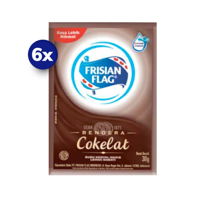 Frisian Flag Kental Manis Cokelat 6 sachets x 38gr