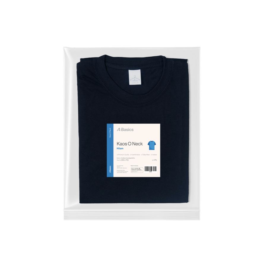 Kaos O Neck Hitam L - ABasics