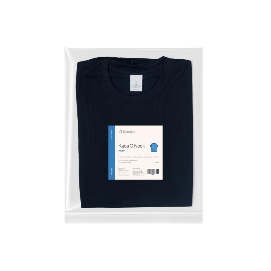Kaos O Neck Hitam M - ABasics