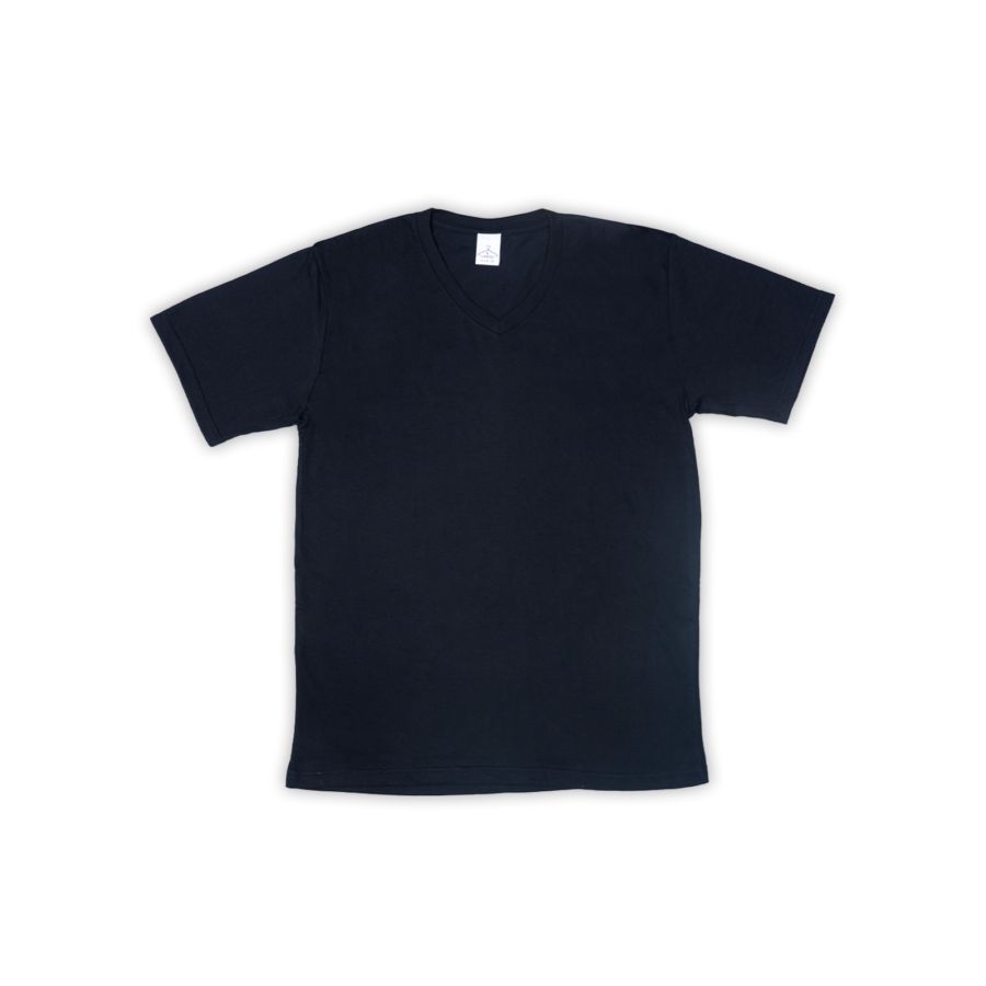 Kaos V Neck Hitam L - ABasics