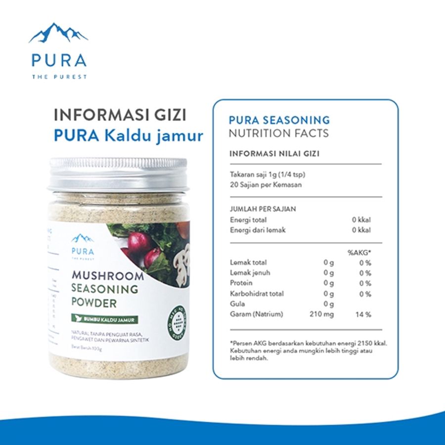 Pura Seasoning Kaldu Jamur 100gram