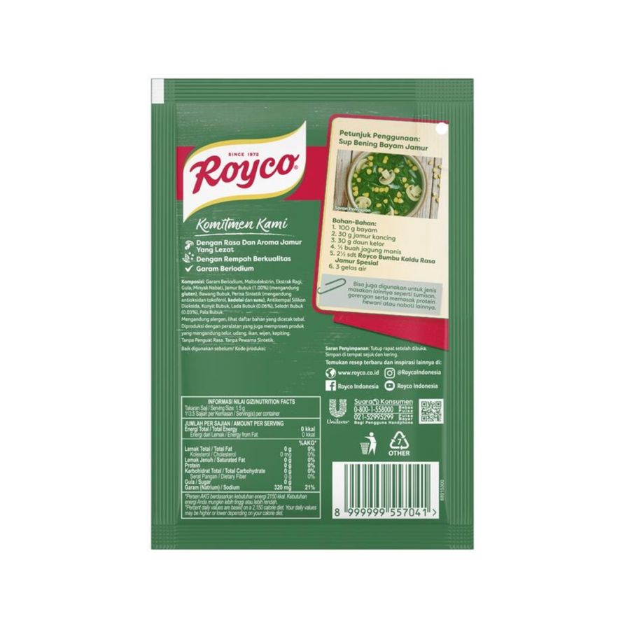 Royco Bumbu Kaldu Rasa Jamur Spesial 170gram