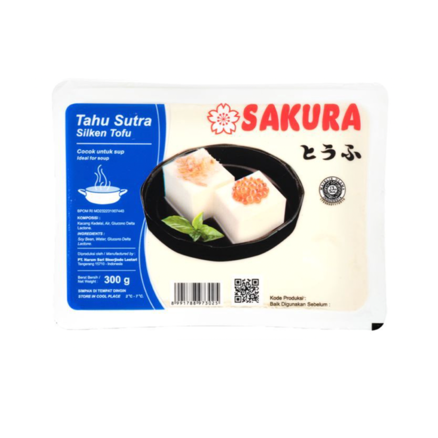 Tahu Kotak Sutera Soft (Biru) Sakura 300gram