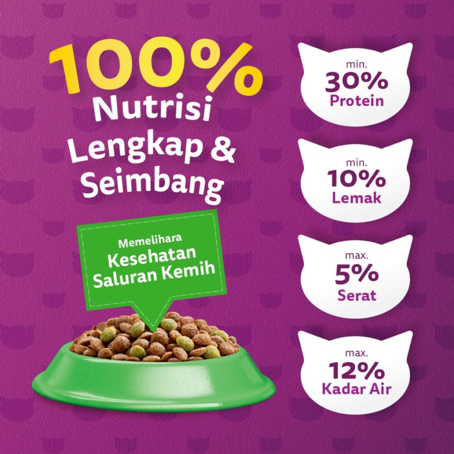 Whiskas Urinary Care Adult Makanan Kucing Kering 1100gram