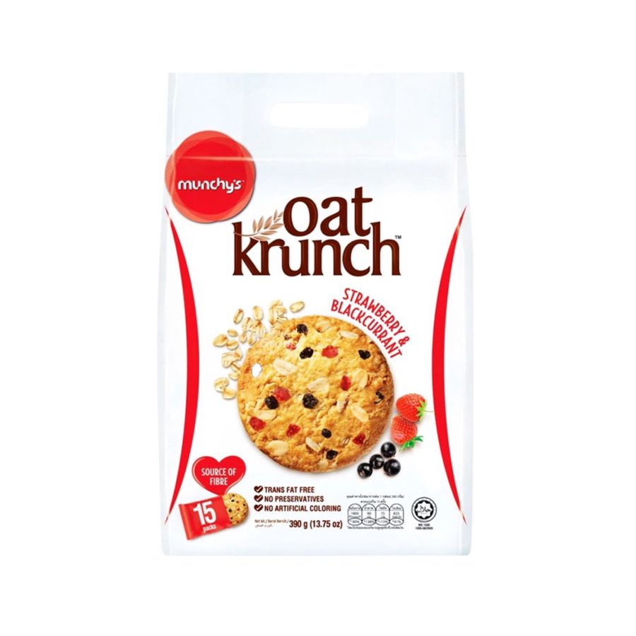 Munchy'S Oat Krunch Strawberry & Blackcurrant 390gram