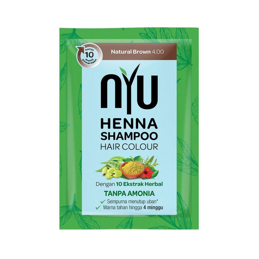 NYU Henna Shampoo Hair Colour Natural Brown