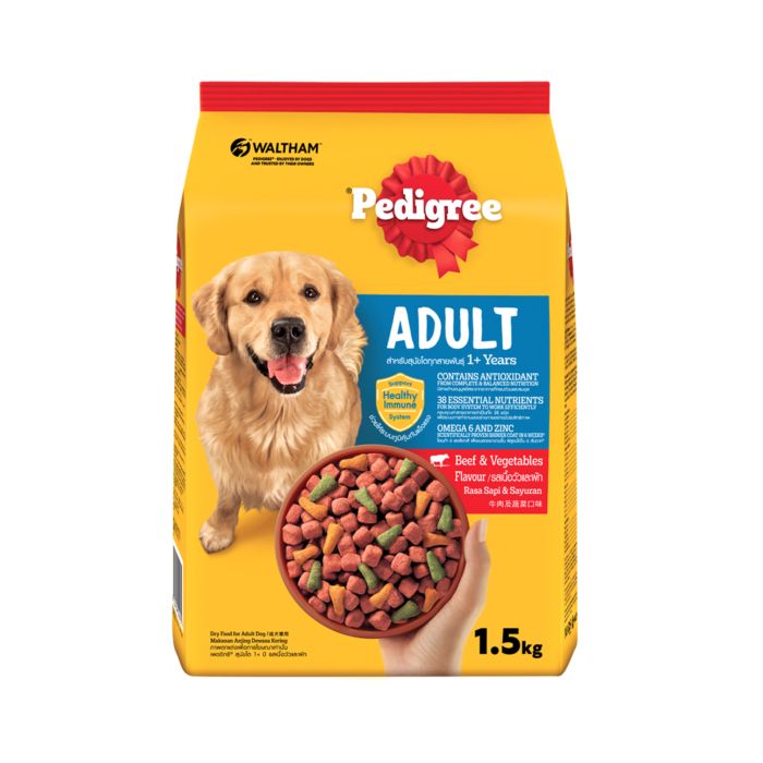 Pedigree Adult Beef & Vegetable Makanan Anjing Kering