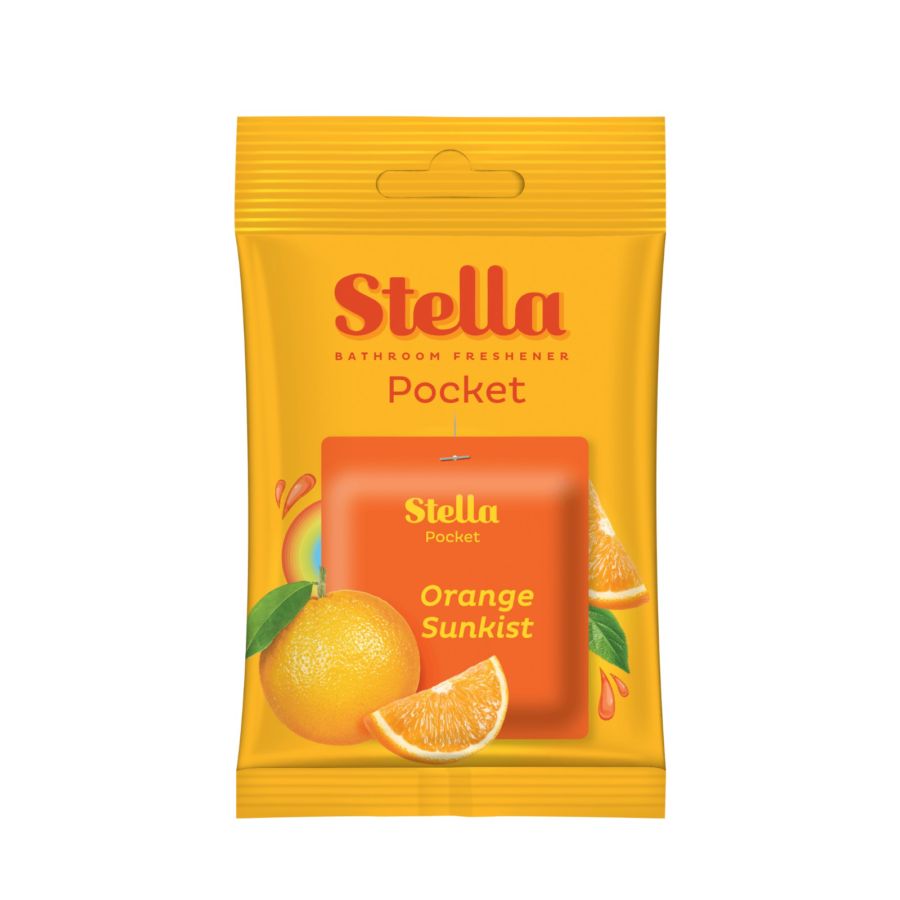 Stella Pocket Bathroom Orange Sunkist 10 gram/Pengharum Kamar Mandi 10gram