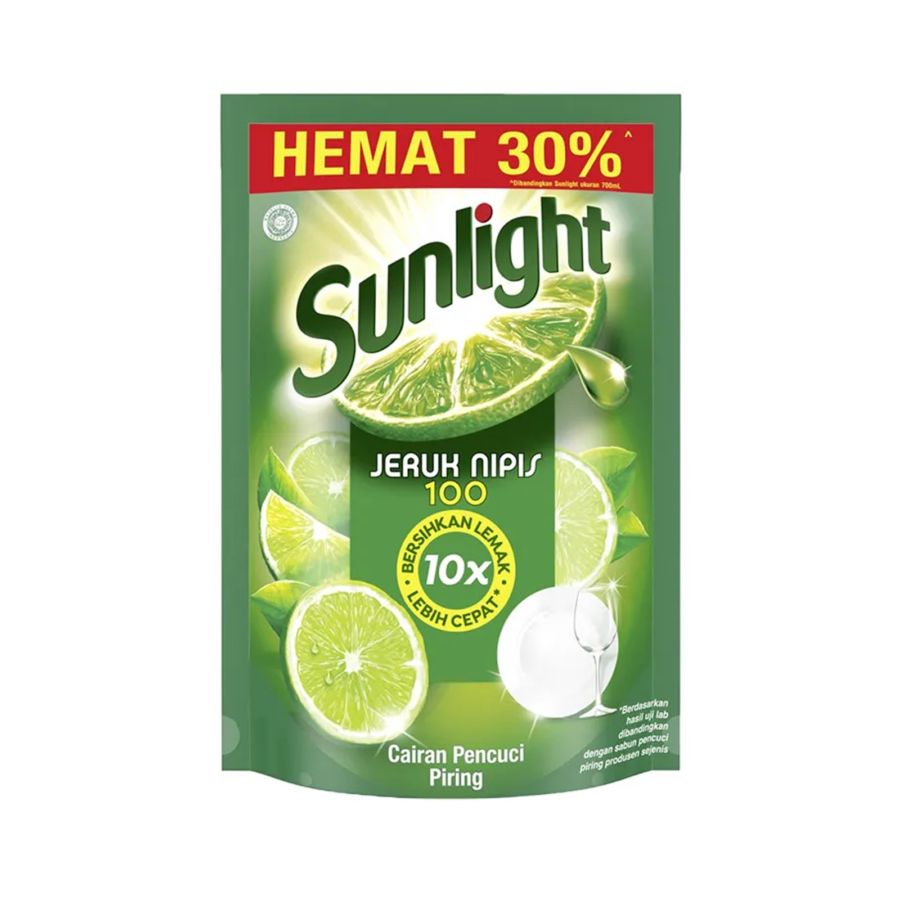 Sunlight Sabun Cuci Piring Jeruk Nipis Refill 635ml