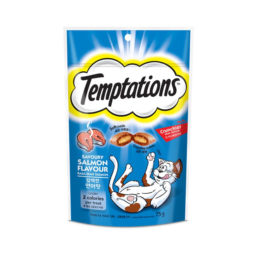 Temptations Savoury Salmon Flavour Cat Treats 75gram