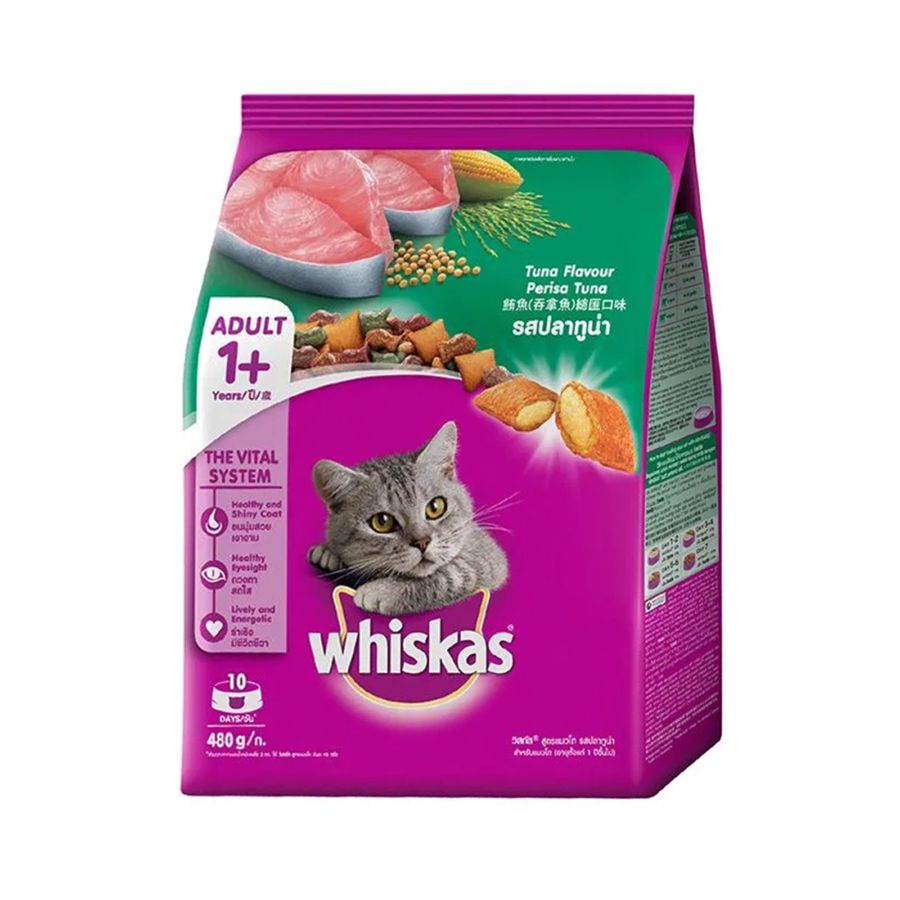 Whiskas Tuna Adult Makanan Kucing Kering 480gram