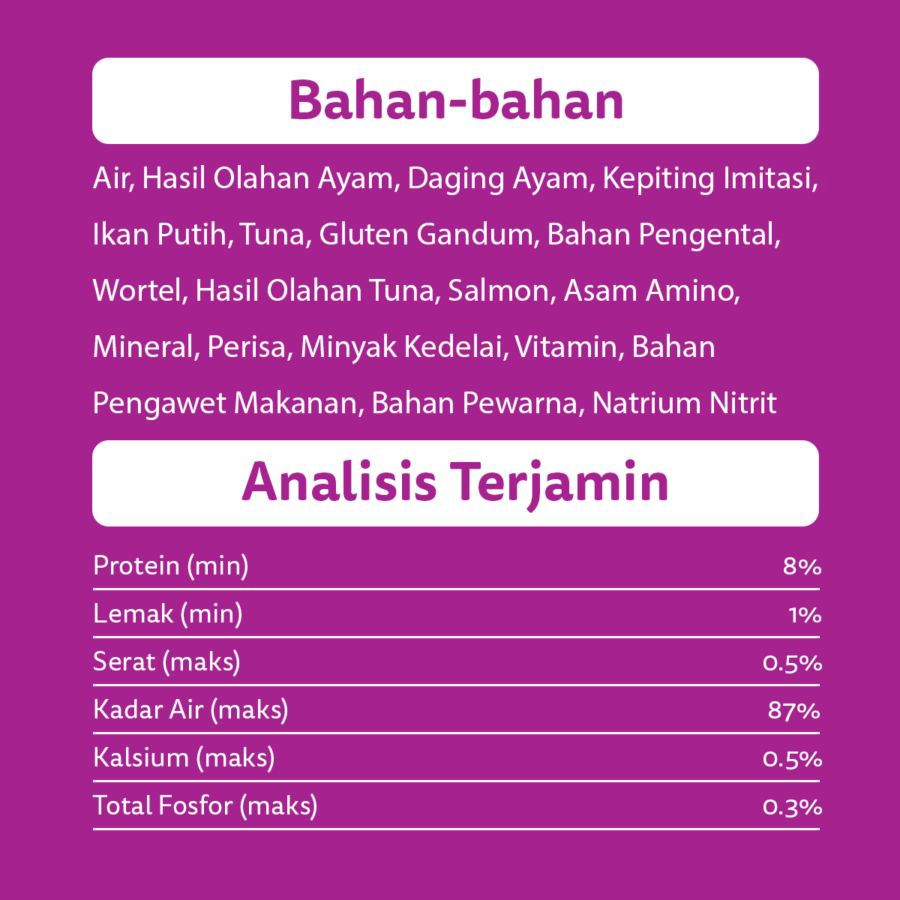 Whiskas Tasty Mix Seafood Cocktail Adult Makanan Kucing Basah Pouch 70gram