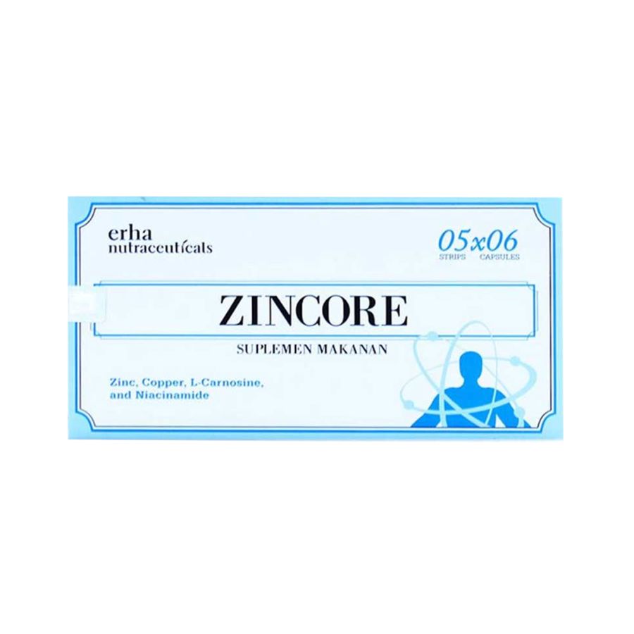 Erha Zincore Suplemen Daya Tahan Tubuh & Kesehatan Kulit 30kapsul