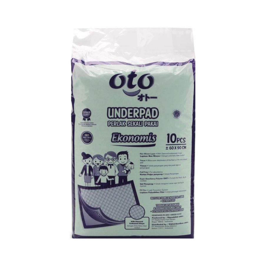 Oto Underpad Popok Dewasa 60x90cm/Perlak 1packs