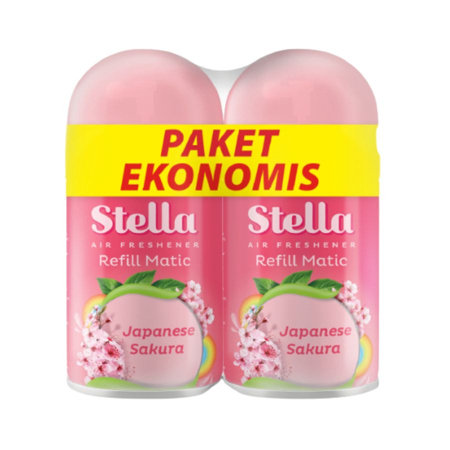 Stella Matic Japanese Sakura Pengharum Ruangan Refill 2 Pack 160ml