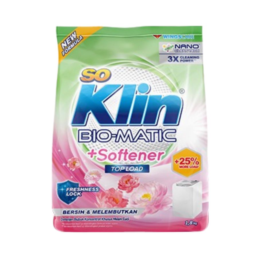 Soklin Deterjen Bubuk Biomatic Topload+Softener