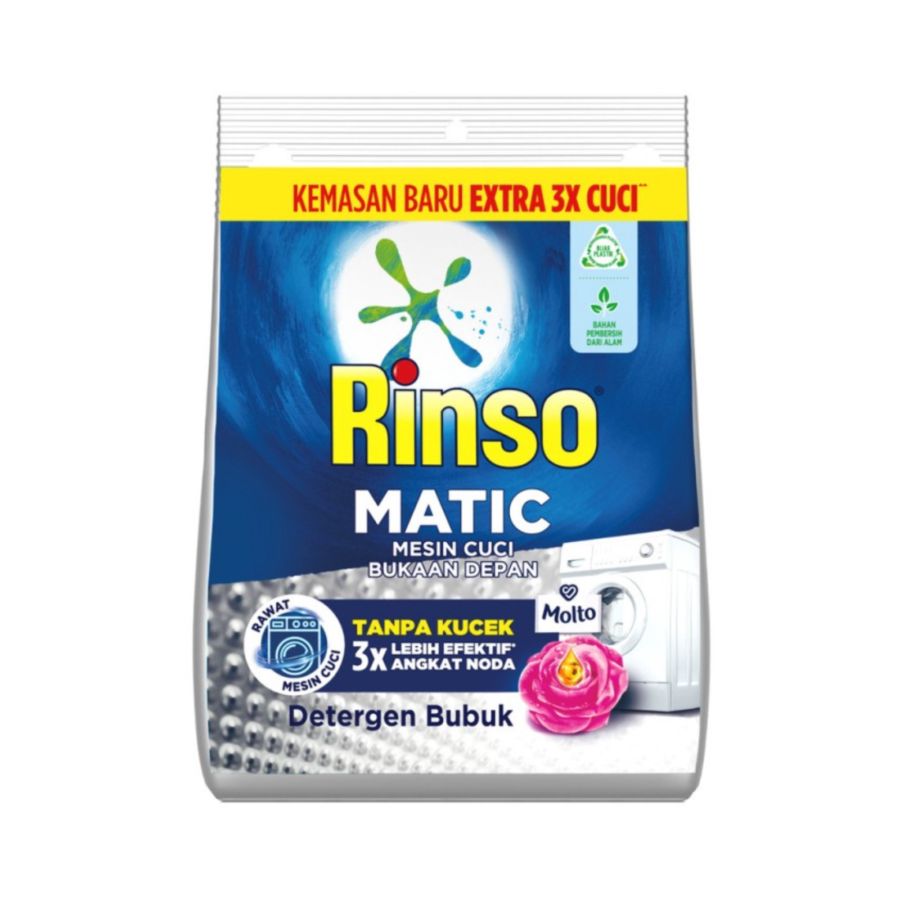 Rinso Matic Deterjen Bubuk Bukaan Depan  900gram