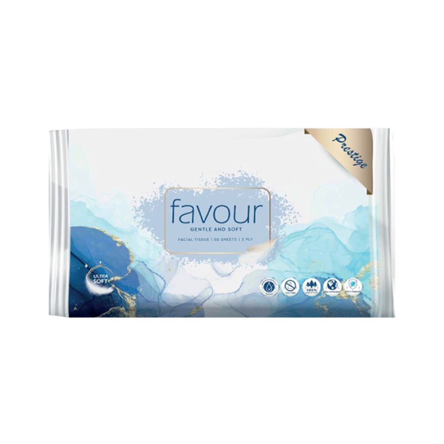 Favour Prestige Gentle and Soft Travel Pack 3 Ply 50sheets