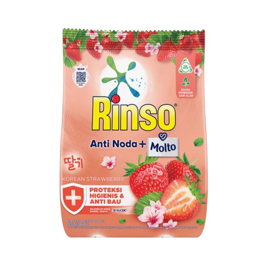 Rinso Molto Deterjen Bubuk Korean Strawberry Powder 700gr/Deterjen Bubuk 700gram