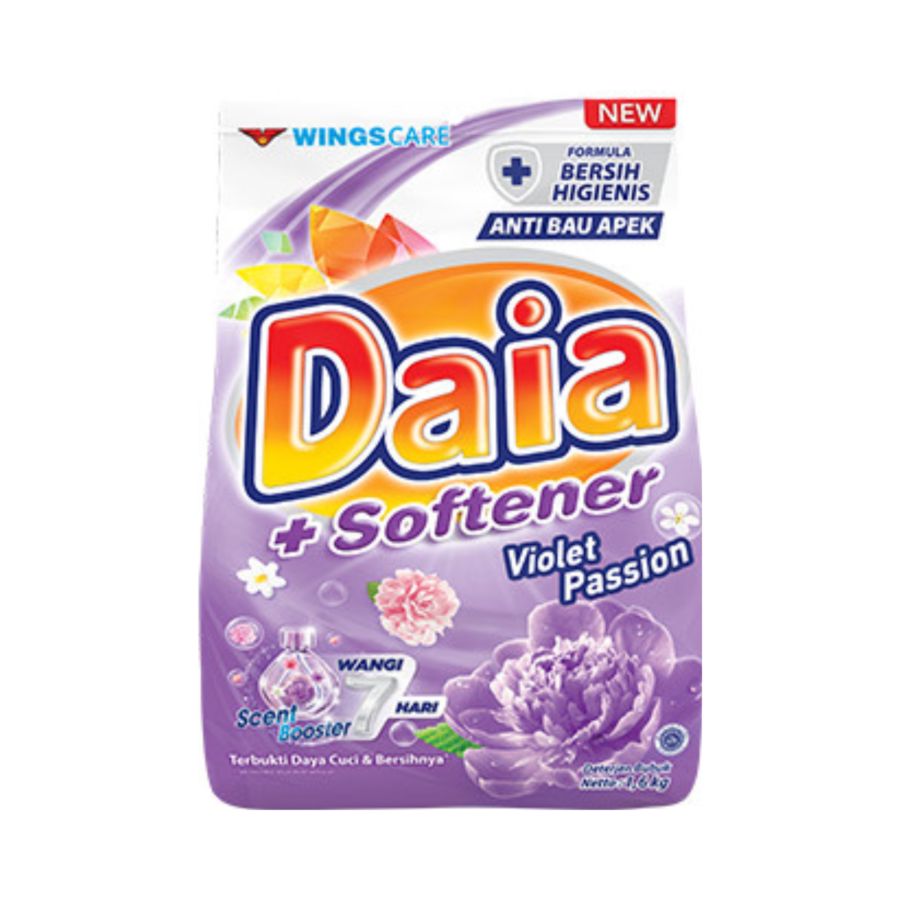 Daia Powder Detergent Violet Passion 1.6kg/Deterjen Bubuk 1600gram