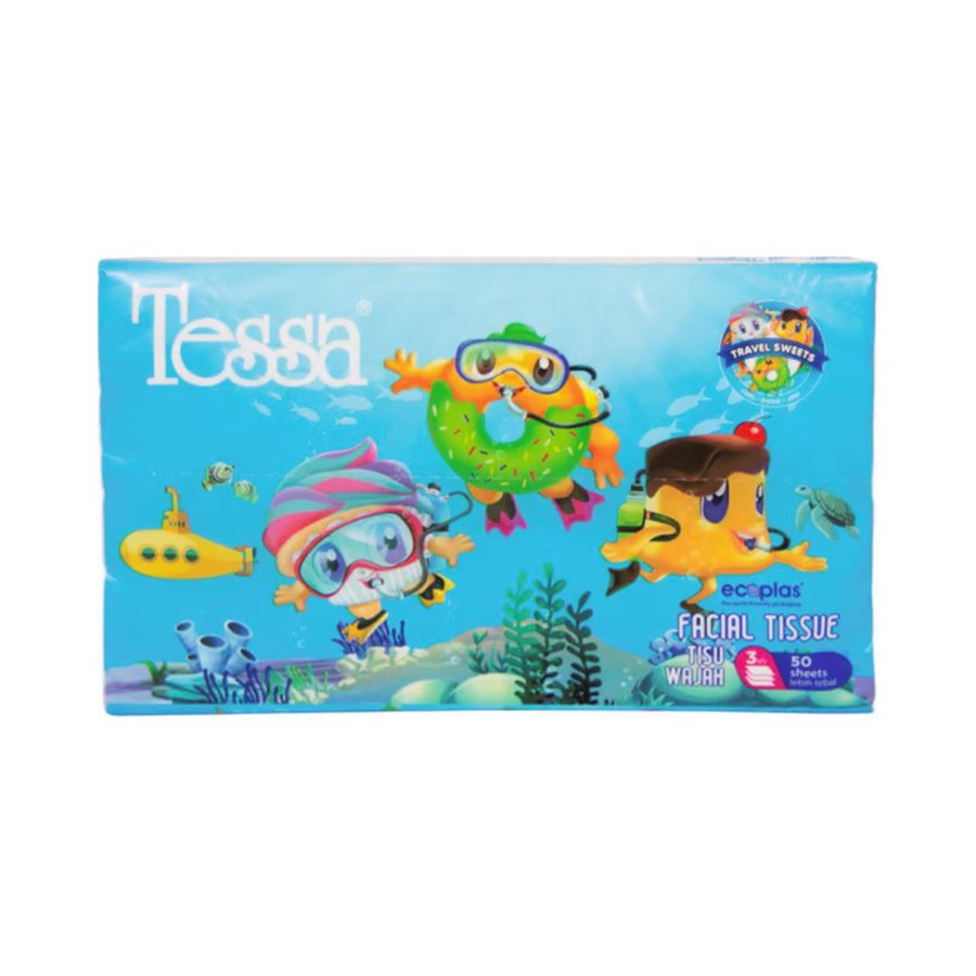 Tessa Facial Tissue 3ply 50sheets 50sheets 50sheets