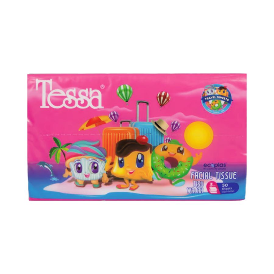 Tessa Travel Sweets 3 Ply Tisu Wajah 50sheets