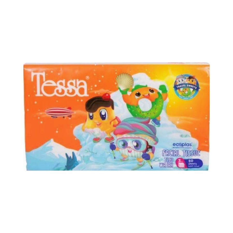 Tessa Travel Sweets 3 Ply Tisu Wajah 50sheets