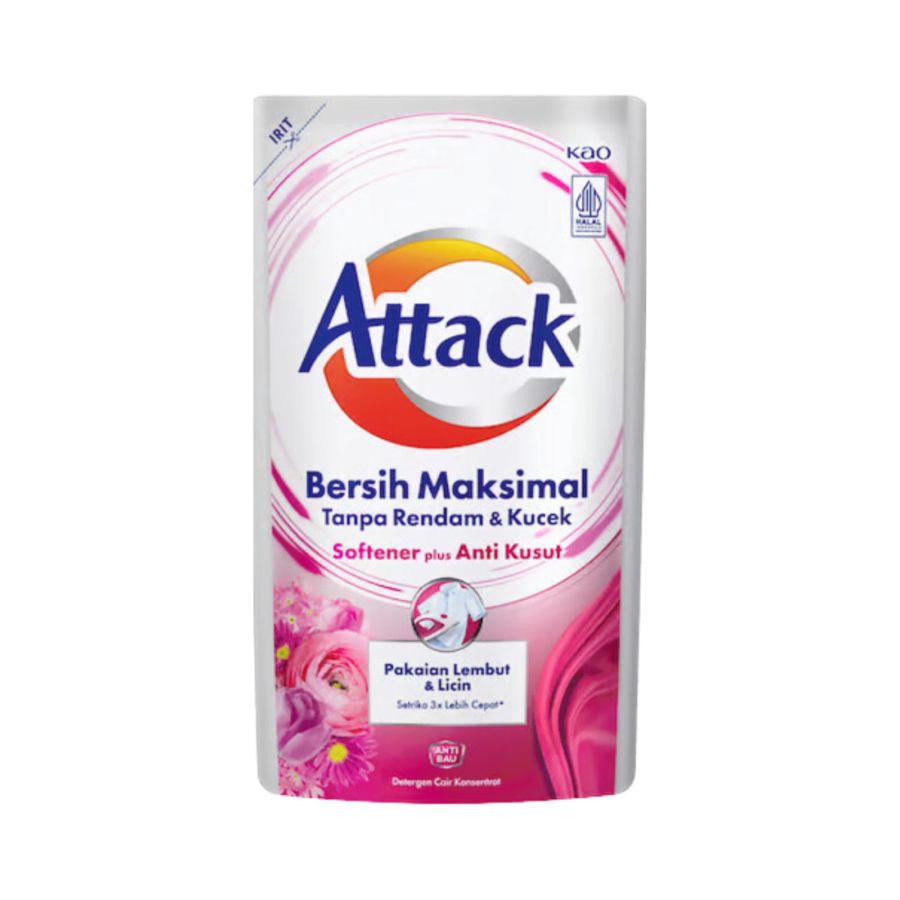 Attack Plus Softener Liquid Detergent Pouch/Deterjen Cair 750ml