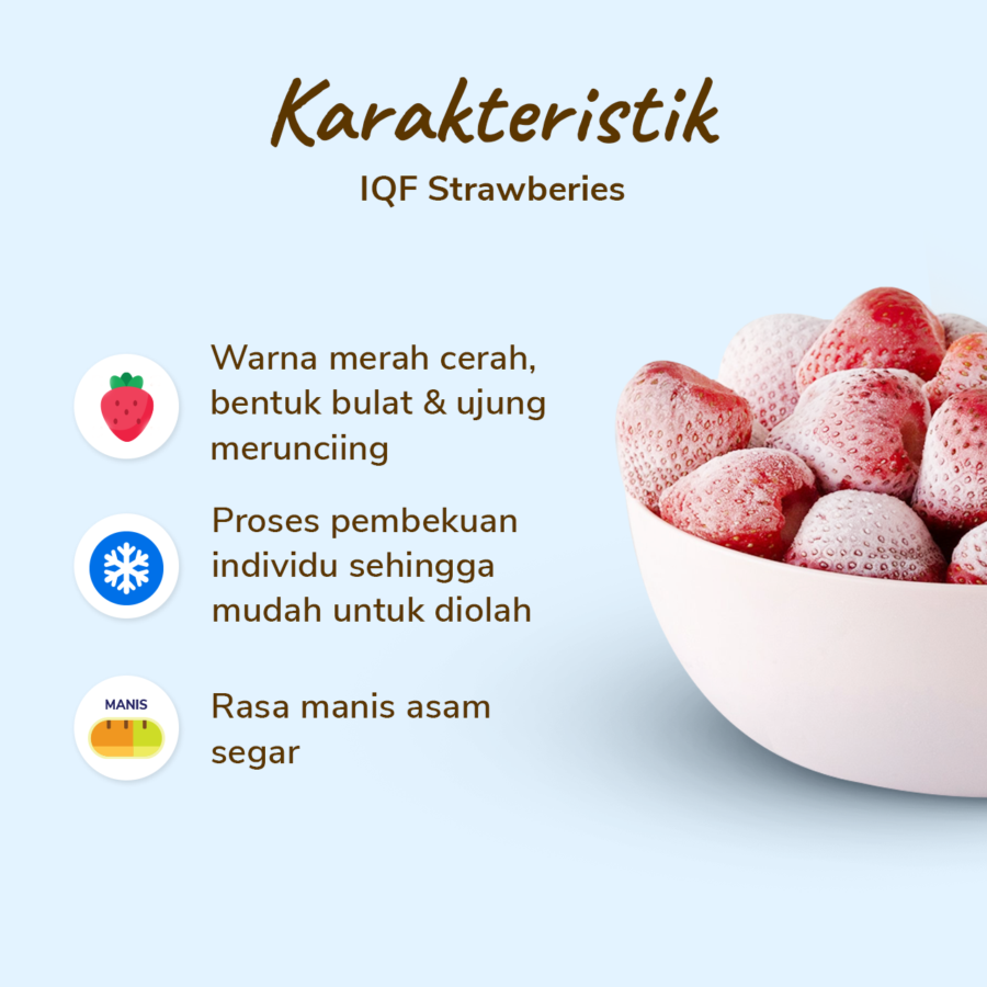 8 Fruitz Strawberry Frozen (IQF) 500gram