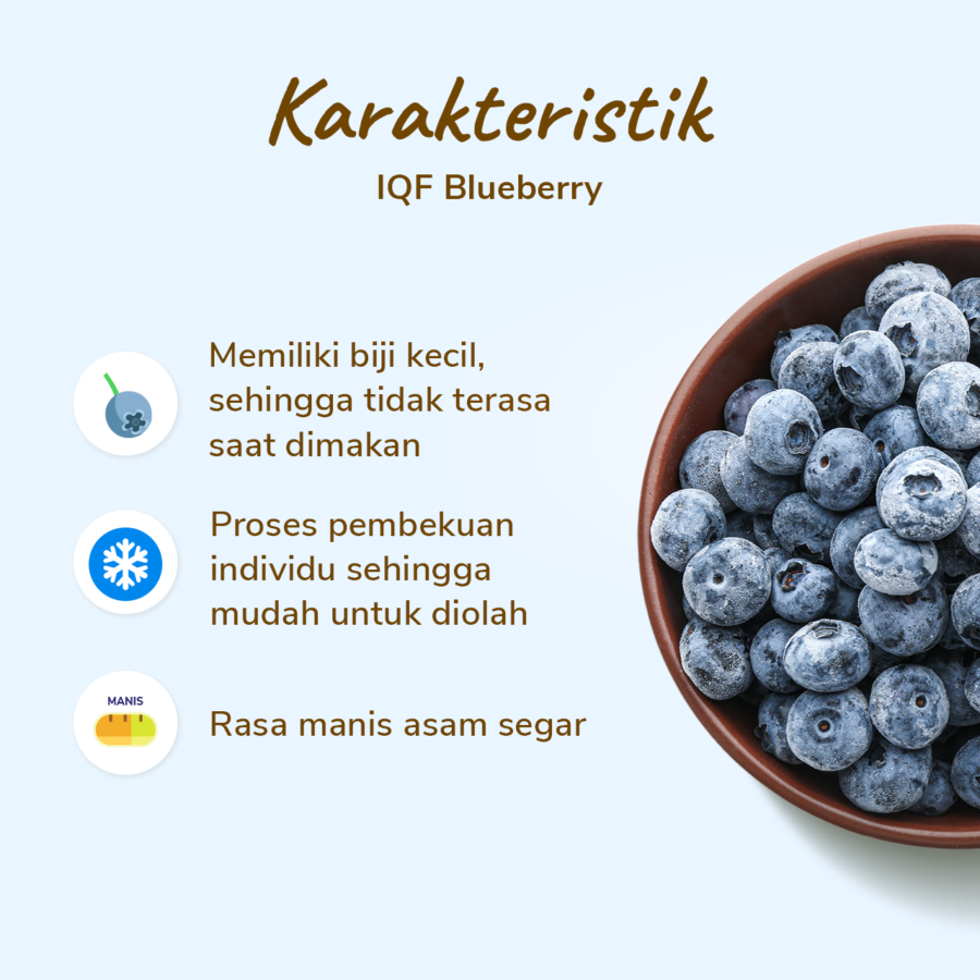 8 Fruitz Blueberries Frozen (IQF) 500gram