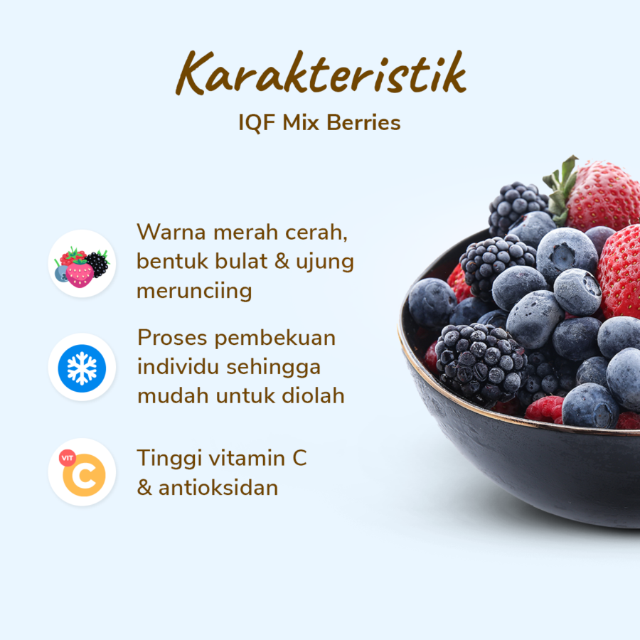8 Fruitz Mixed Berries Frozen (IQF) 500gram