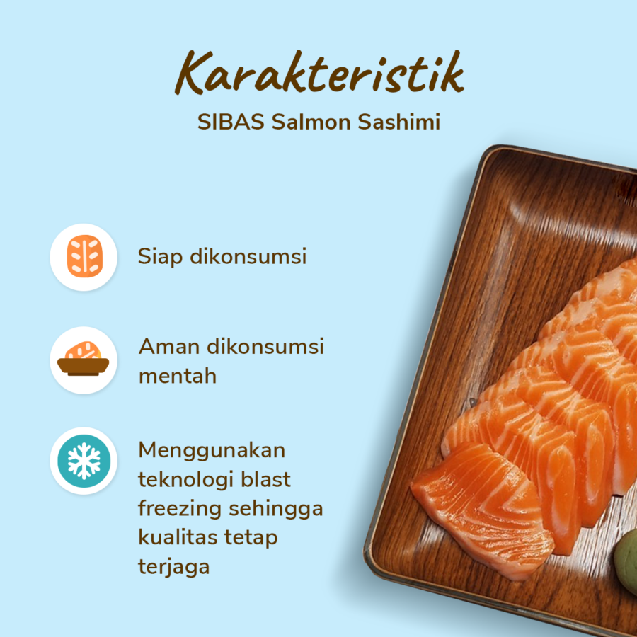 Sibas Salmon Sashimi Frozen 200gram