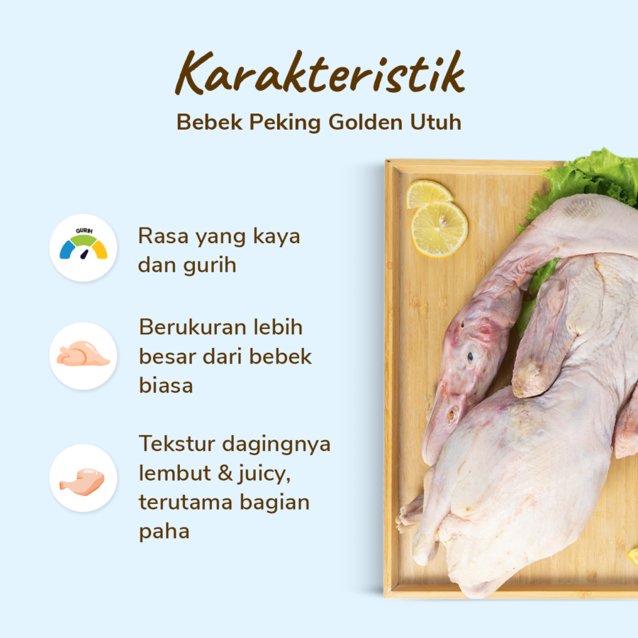 Bebek Peking Golden Utuh 2-2.5kg 1pcs