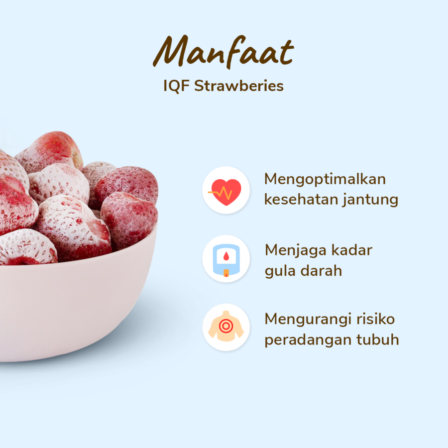 8 Fruitz Strawberry Frozen (IQF) 500gram