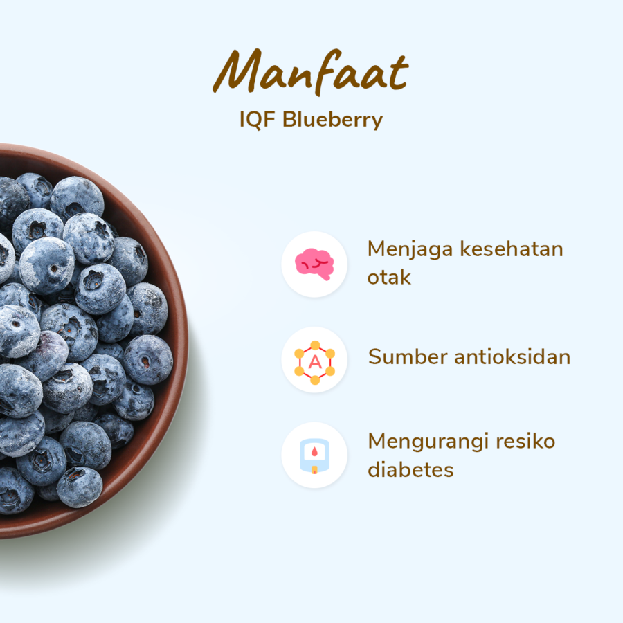 8 Fruitz Blueberries Frozen (IQF) 500gram
