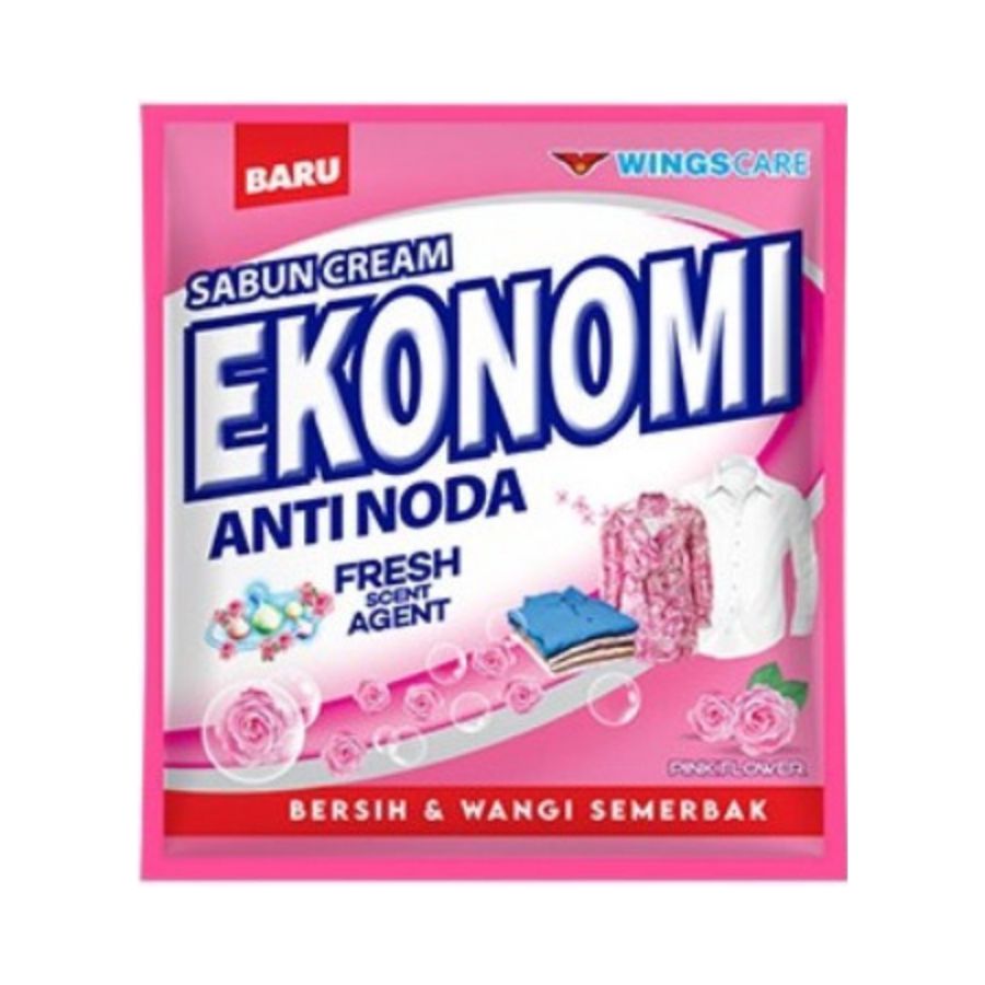 Ekonomi Cream Pink Flower 380gram