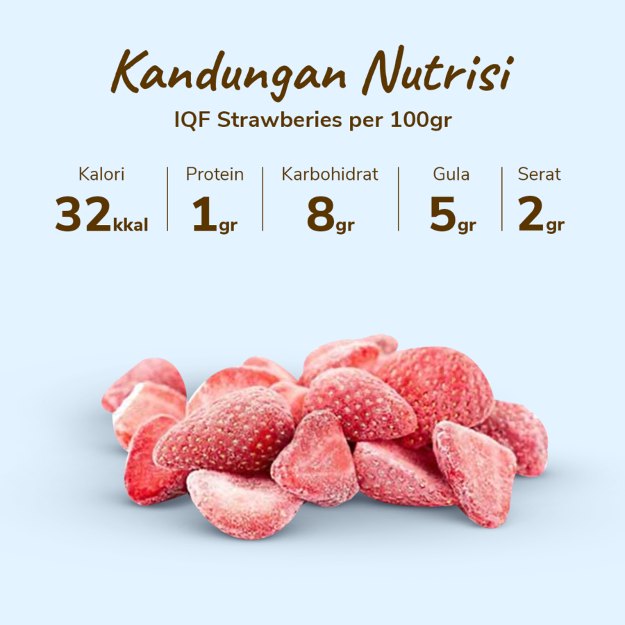 8 Fruitz Strawberry Frozen (IQF) 500gram