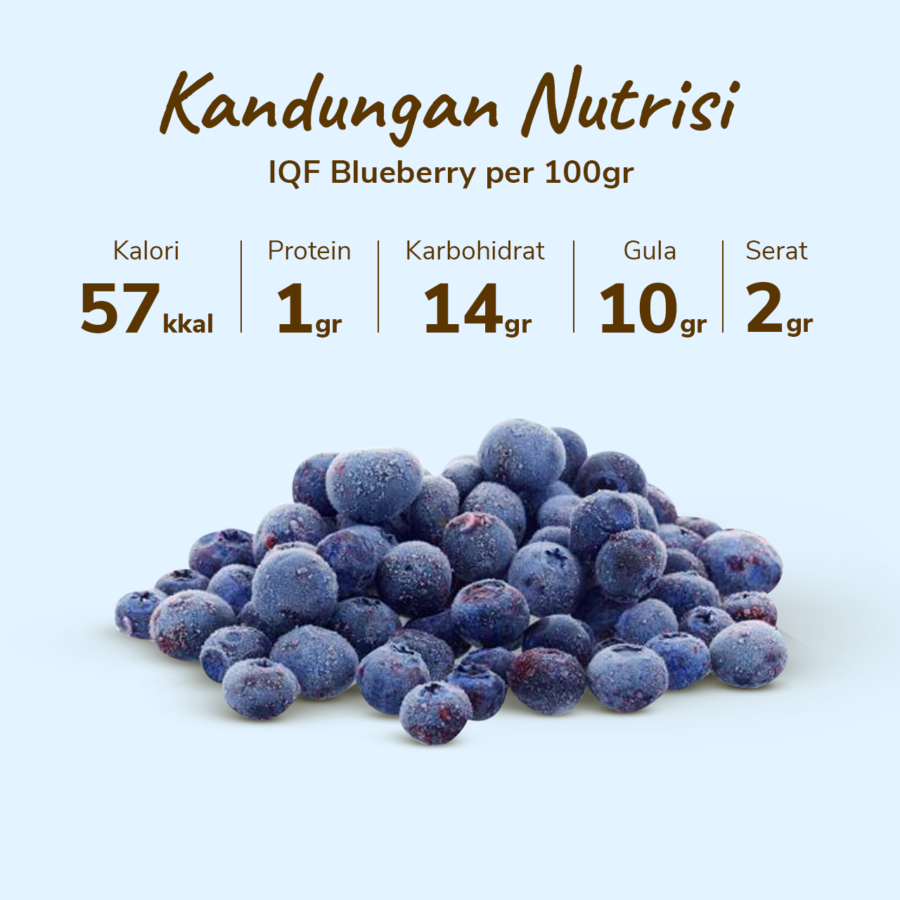8 Fruitz Blueberries Frozen (IQF) 500gram