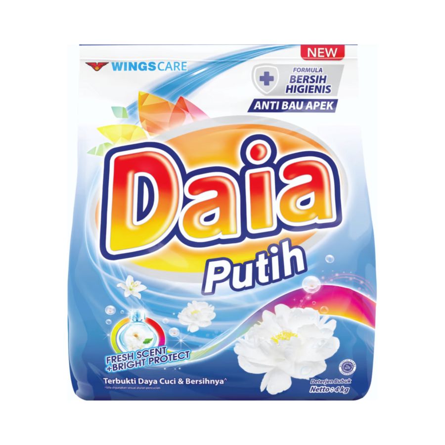 Daia Powder Deterjen Putih Bag/Deterjen Bubuk 4000gram