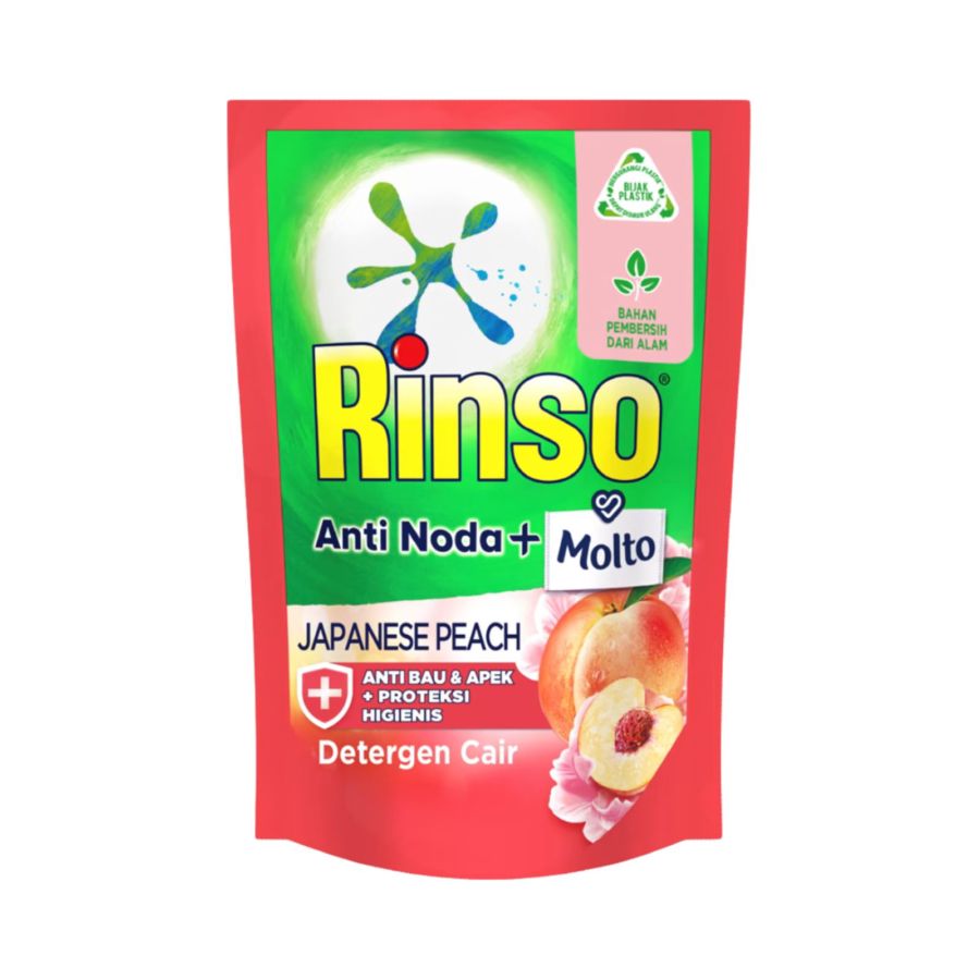 Rinso Molto Japanese Peach Anti Noda Detergen Cair 510ml/Deterjen Cair 510ml