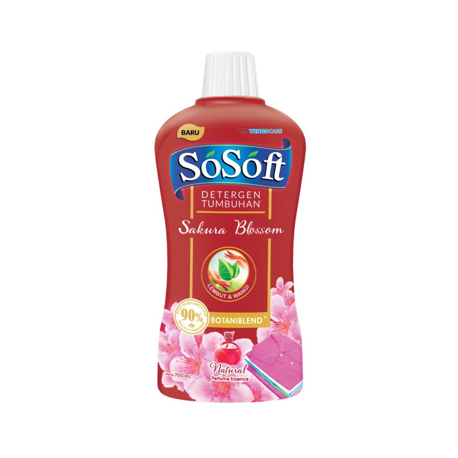 So Soft Sakura Blossom Liquid Detergent Bottle 700ml