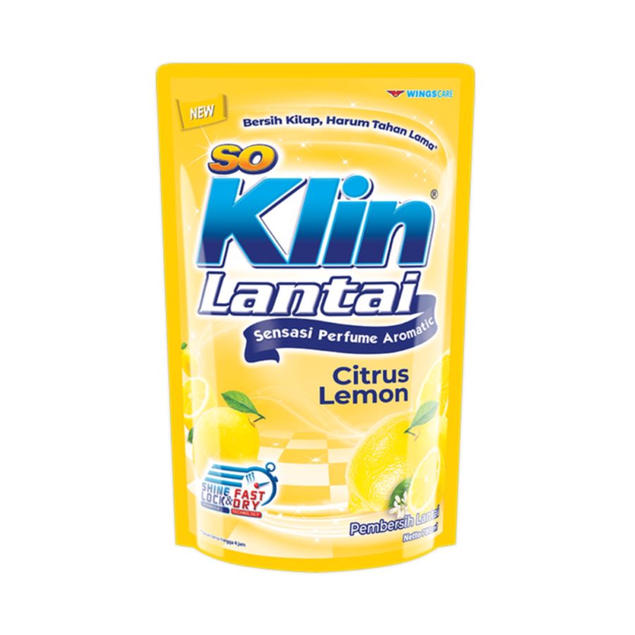 SoKlin Pembersih Lantai Citrus Lemon/Pembersih Lantai 770ml