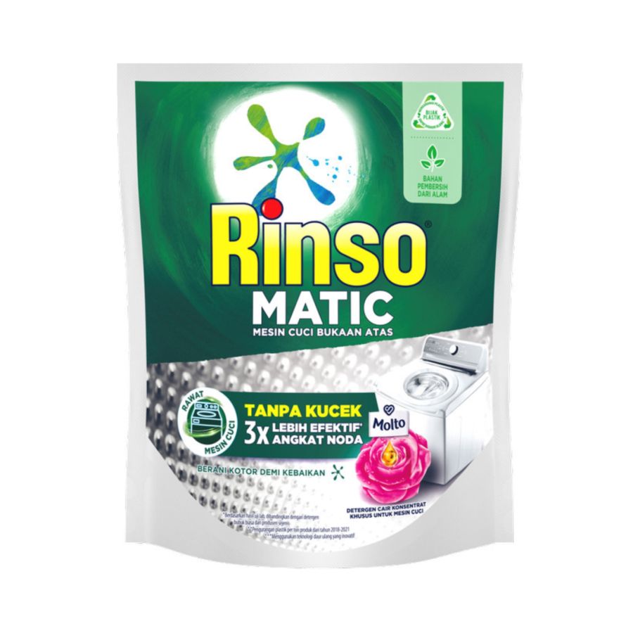 Rinso Matic Detergen Cair Mesin Cuci Bukaan Atas 700ml