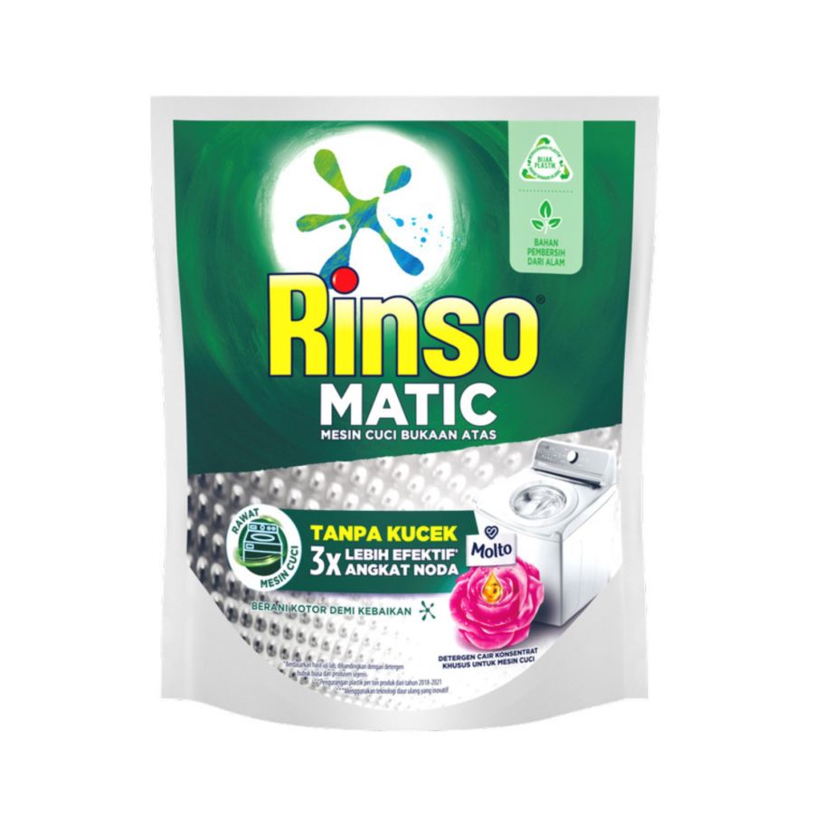 Rinso Matic Liquid Detergent untuk Mesin Cuci Top Load 1.45L/Deterjen Cair 1450ml