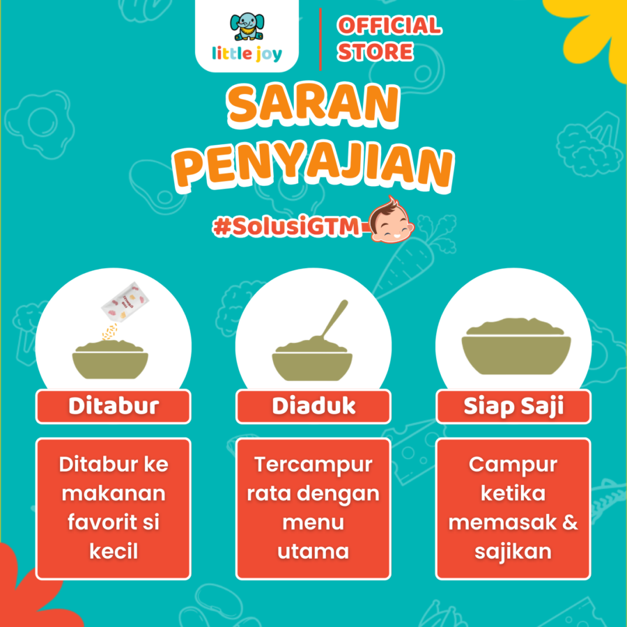 Little Joy Bumbu Tabur with Egg, Salmon, &  Seaweed MPASI 220gr 10pcs