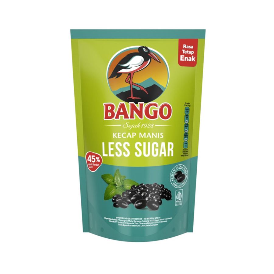 Bango Kecap Manis Rendah Gula/Less Sugar 520ml