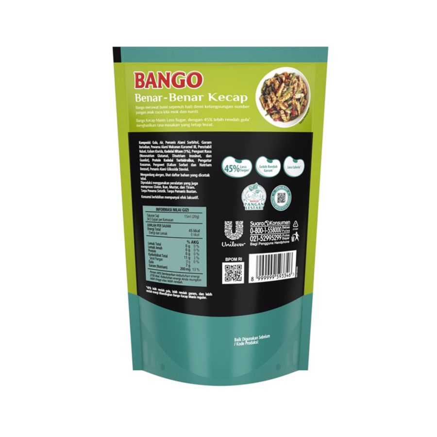 Bango Kecap Manis Less Sugar 675ml